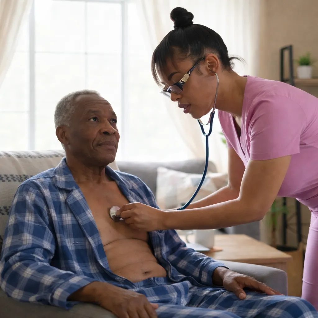 A Viceroy caregiver sharing a warm moment with an elderly client